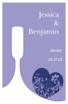 Customized Hearts of Love Bottom's Up Rectangle Wine Wedding Label